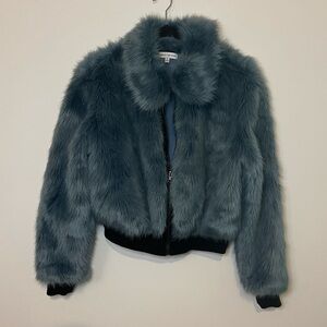 Express Fluffy Blue Jacket